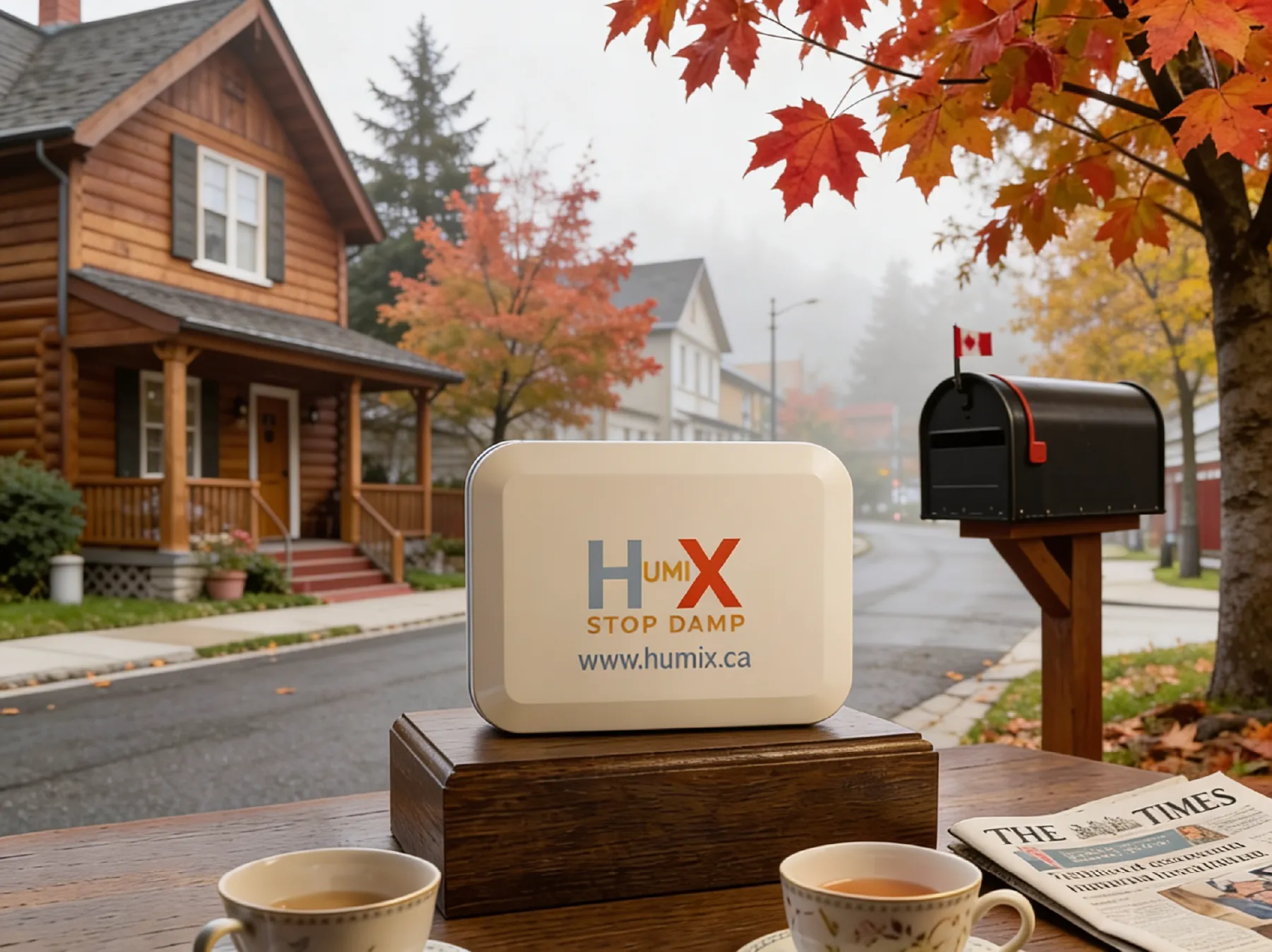 Bright Canadian home with HUMIX moisture control system installed on the wall